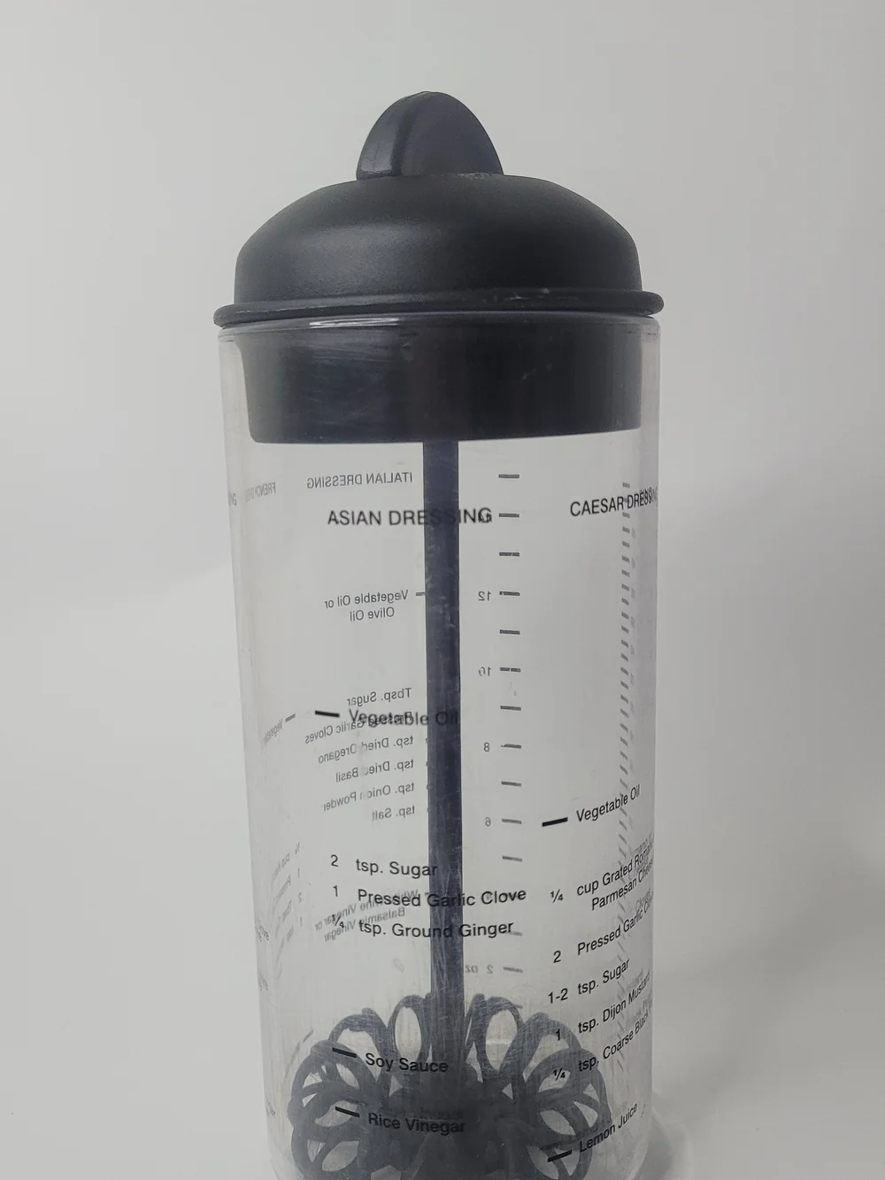 Pampered Chef Black Salad Dressing Mixer & Shaker Bottle